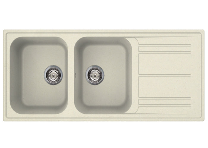 Lavello Reversibile Due Vasche Panna SMEG LZ116P