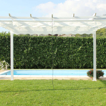 Gazebo 4x4 metri struttura alluminio tetto poliestere 230 cm altezza