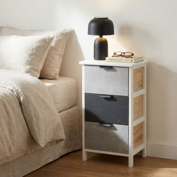 Mobiletto in legno con 3 cassetti, dimensioni 34x25x60,5 cm