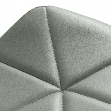 Sedia struttura metallo, seduta PU grigio, gambe legno 41x49x71 cm