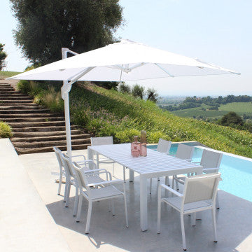 Tavolo allungabile struttura alluminio verniciato 180/235x90x75 cm