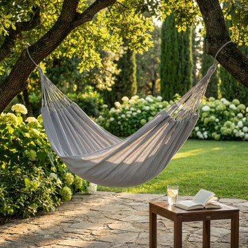Amaca in cotone flexy 200x100 cm, portata 120 kg, grigio chiaro