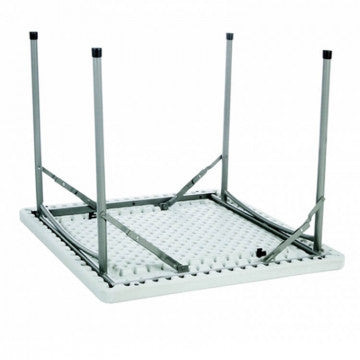 Tavolo Catering Pieghevole 90x90 cm Bianco Acciaio