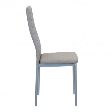 Sedia con struttura metallo, seduta e schienale imbottiti 53x46x97 cm