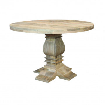 Tavolo rotondo in legno di mango diametro 130 cm altezza 77 cm