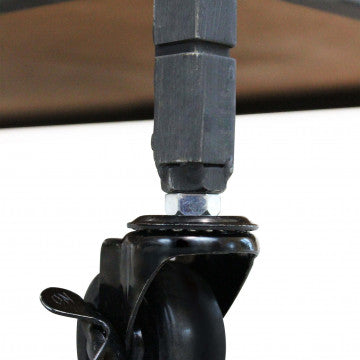 Mobile in ferro e legno con 3 ripiani 87,3 x 42,5 x 77 cm