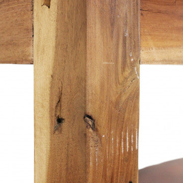 Tavolo in legno riciclato 200x100x77 cm colore marrone
