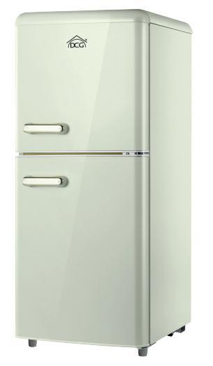 Dcg Frigo Doppia Porta Linea Retro' 110lt E Crema Mf110ccdp