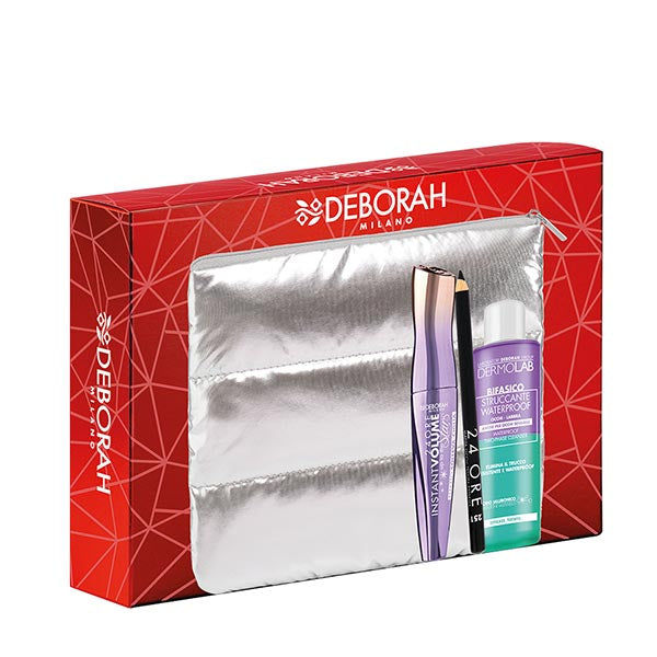 DEBORAH KIT POCHETTE MASCARA INSTANT VOLUME MATITA + STRUCCANTE