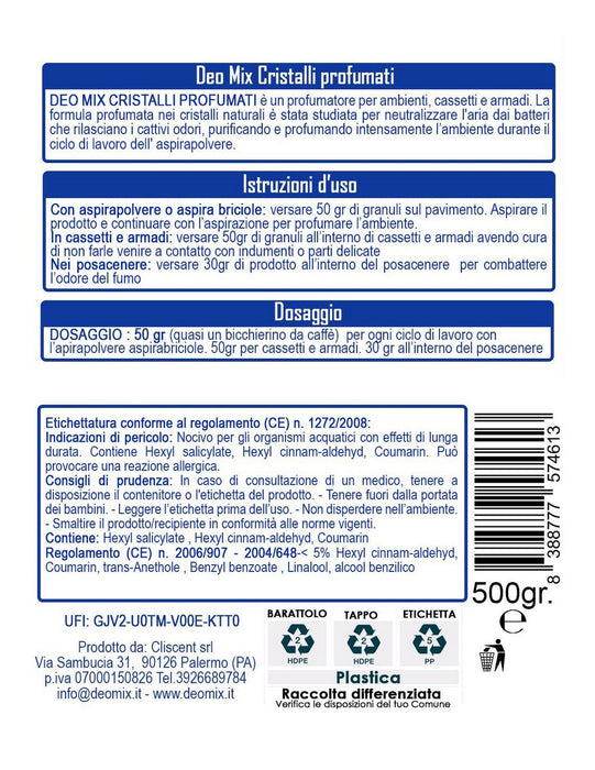 Deo mix cristalli aspirapolvere petali di peonia gr.500