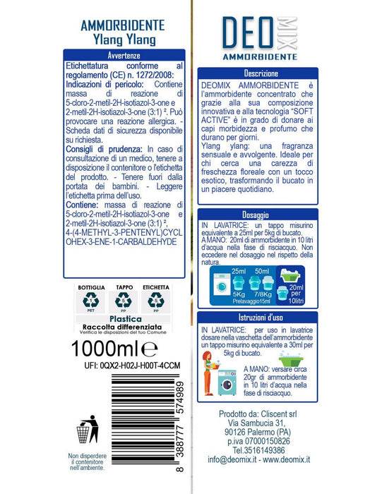 Deo mix pro ammorbidente ylang ylang ml.1000