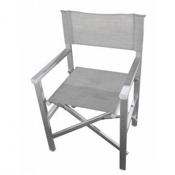 Sedia reclinabile in textilene e alluminio anodizzato, portata 100 kg