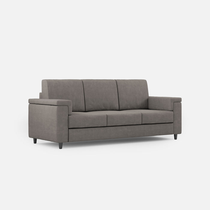 Retro del divano Marrak 3 posti grigio, rifiniture curate e struttura solida per arredamento di qualità