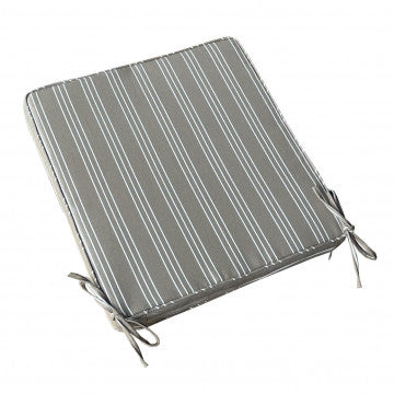 Cuscino seduta sfoderabile righe poliestere idrorepellente 39x39x4 cm