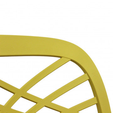 Sedia Harmonie Polipropilene Giallo Impilabile 43,5x51x80,5h cm