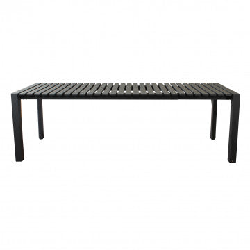 Tavolo allungabile in alluminio verniciato 180/235x90 cm antracite