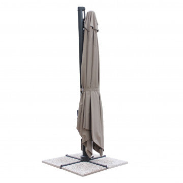 Ombrellone rettangolare 300x400 cm telo poliestere antivento palo alluminio