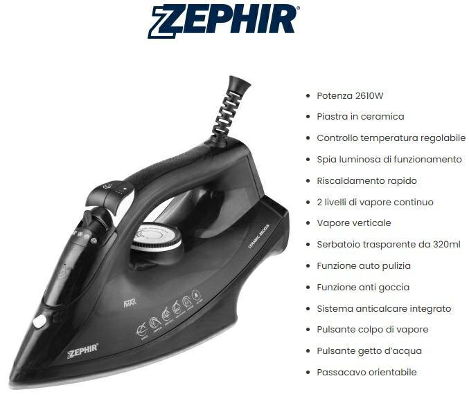 Ferro da Stiro Zephir Piastra Ceramica 2610W