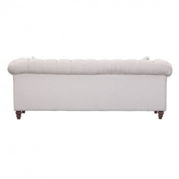 Divano in legno di mango e stoffa, 210x80x76 cm, peso 60 kg