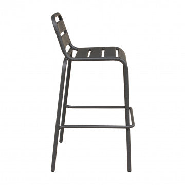 Sgabello alto in acciaio con trattamento antiruggine, 50x51x95 cm