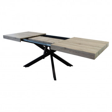 Tavolo allungabile melaminico 160/240 x 90 cm struttura metallo nera
