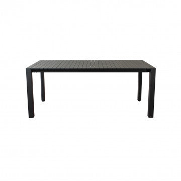 Tavolo allungabile in alluminio verniciato 180/235x90 cm antracite