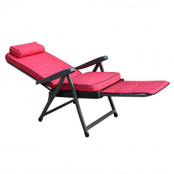 Poltrona Paradiso Carrello Rosso Acciaio Tessuto