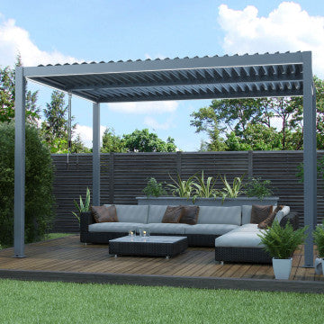 Pergola bioclimatica 3x3 con lamelle orientabili in alluminio