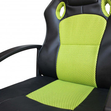Poltrona gaming con struttura in poliuretano, dimensioni 61x65x104-113.5 cm