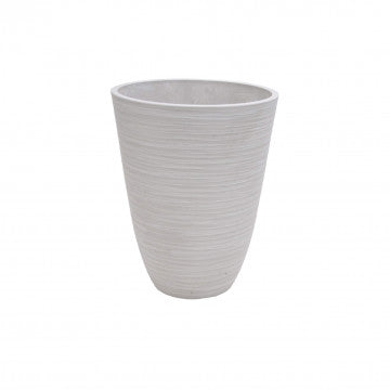Vaso in fibra sintetica colore bianco diametro 39 cm altezza 46 cm