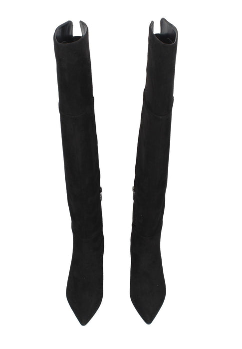 Stivali Guess Lucie In Camoscio Con Chiusura A Zip Sottopiede In Pelle E Fondo In Gomma Tacco Alto 4 Cm