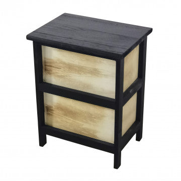Mobiletto in legno con 2 cassetti - 34x25x43,5 cm