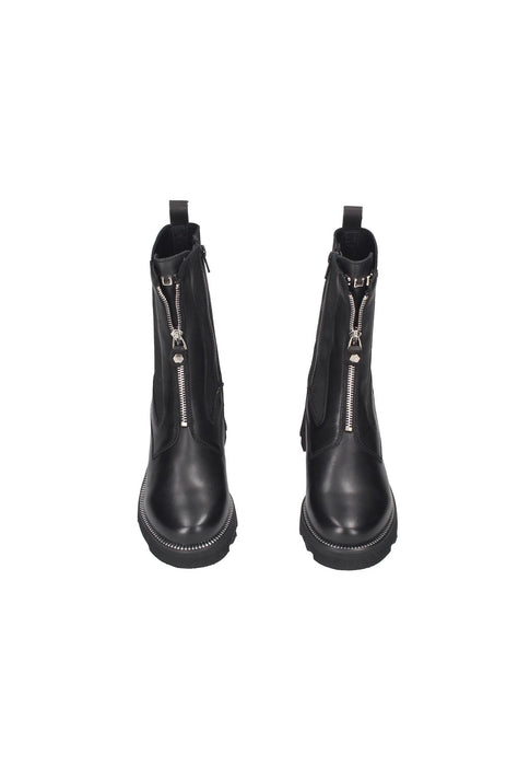 Beatles Grace 3929 Scarpe in Pelle con Chiusura Doppio Elastico e Cerniera Frontale Tacchi 6 cm