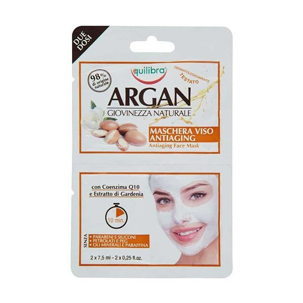 EQUILIBRA ARGAN MASCHERA VISO MONODOSE 2 X 7.5 ML