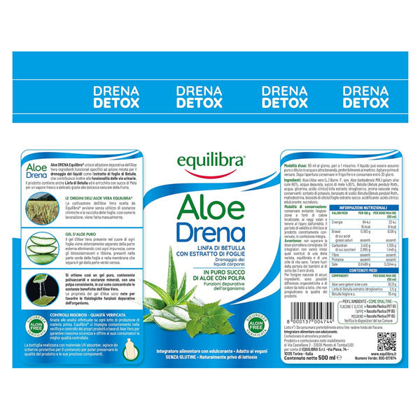 EQUILIBRA INTEGRATORE ALOE DRENA DETOX 500 ML