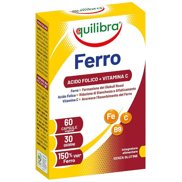 EQUILIBRA INTEGRATORE FERRO ACIDO FOLICO + VITAMINA C 60 CAPSULE