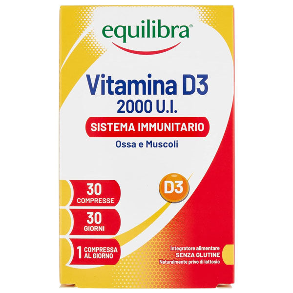 EQUILIBRA INTEGRATORE VITAMINA D3 2000 U.I. OSSA E MUSCOLI 30 CP