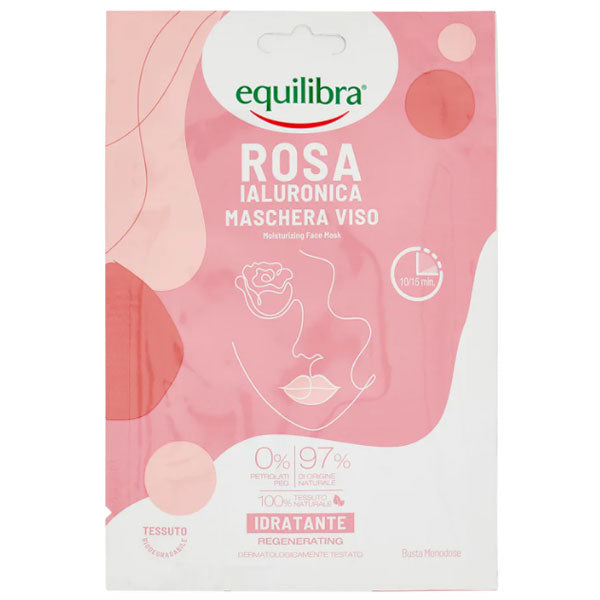 EQUILIBRA ROSA IALURONICA MASCHERA VISO IN TESSUTO 1 PZ