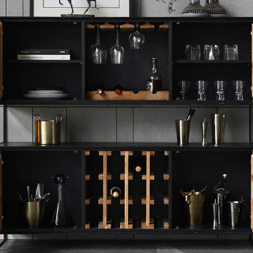 Mobile in legno di pino riciclato, 100x40x131 cm, colore marrone