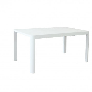 Tavolo allungabile in alluminio verniciato 100/150x150 cm, altezza 75