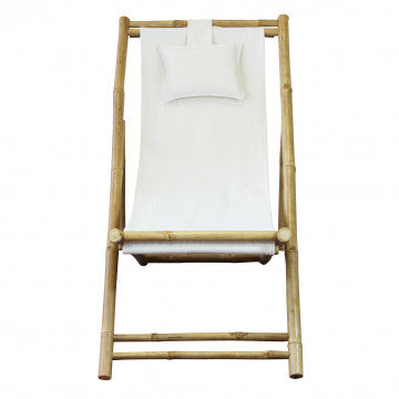 Sdraio dondolo in bamboo con cuscino 117x60x68 cm peso 6 kg