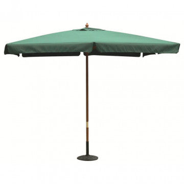 Ombrellone rettangolare 3x4 m con palo legno e telo poliestere 180 gr