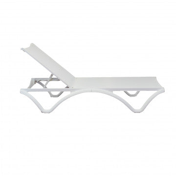Lettino impilabile in polipropilene 190x70x32 cm bianco