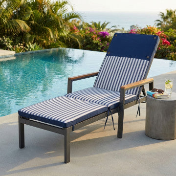 Cuscino poliestere sfoderabile idrorepellente 194,5 x 59 cm spessore 4