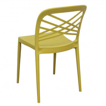 Sedia Harmonie Polipropilene Giallo Impilabile 43,5x51x80,5h cm