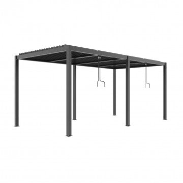 Pergola bioclimatica 7,8 x 4 m con lamelle orientabili in alluminio