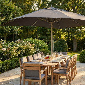 Ombrellone Andromeda rettangolare 3x4 m poliestere grigio alluminio