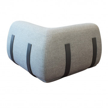 Poltrona laterale in alluminio con cuscini in poliestere 112x112x76 cm