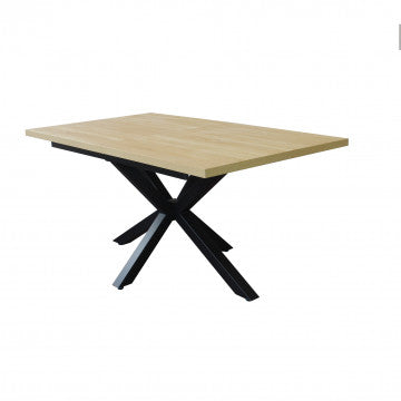 Tavolo allungabile con piano melamina e struttura metallo 160/200x90