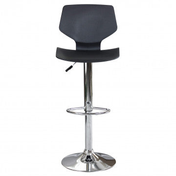 Sgabello regolabile in metallo e plastica, altezza 58-78 cm